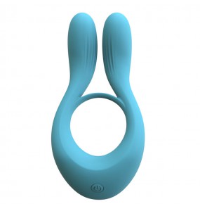 KIS TOY Martin Couple Toy Stimulator Vibrating Cock Ring (Chargeable - Blue)